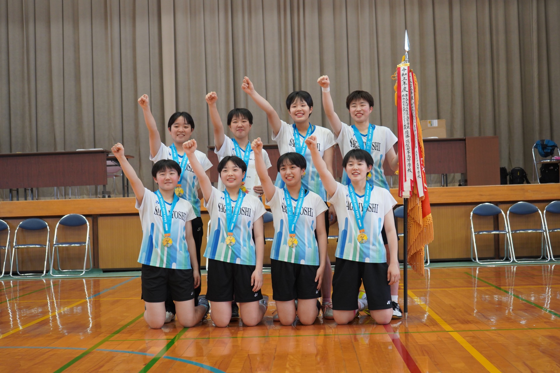 佐賀 総体 2023】女子バドミントン団体戦は佐賀女子高校が優勝！ほとんど点数を与えることなく、すべての試合を3-0でストレート勝ち。 | かちスポ